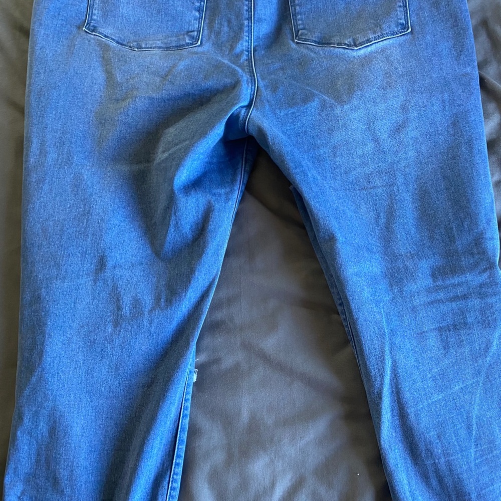Blue denim jeans